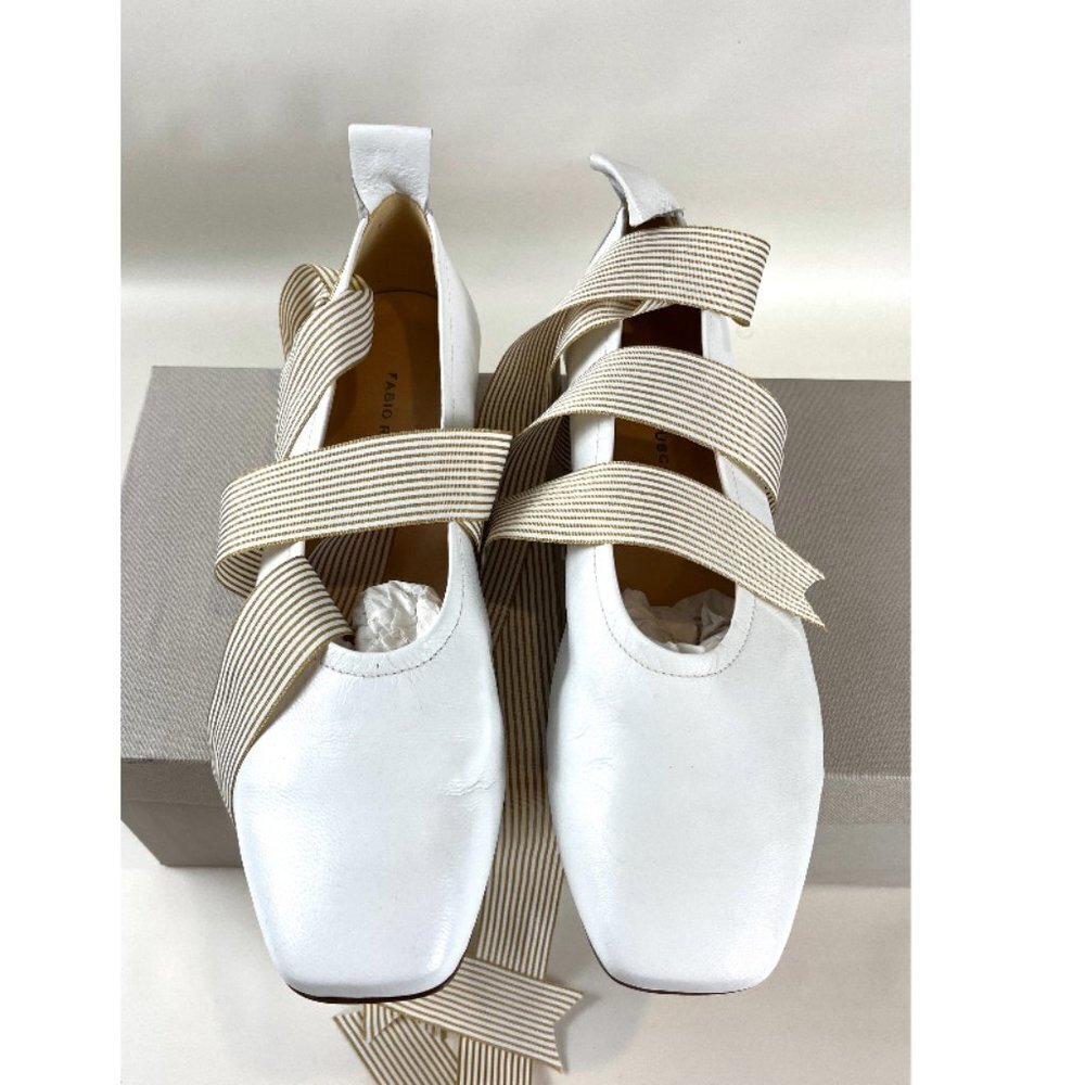 FABIO RUSCONI KIDSKIN LEATHER BALLET FLATS 6.5